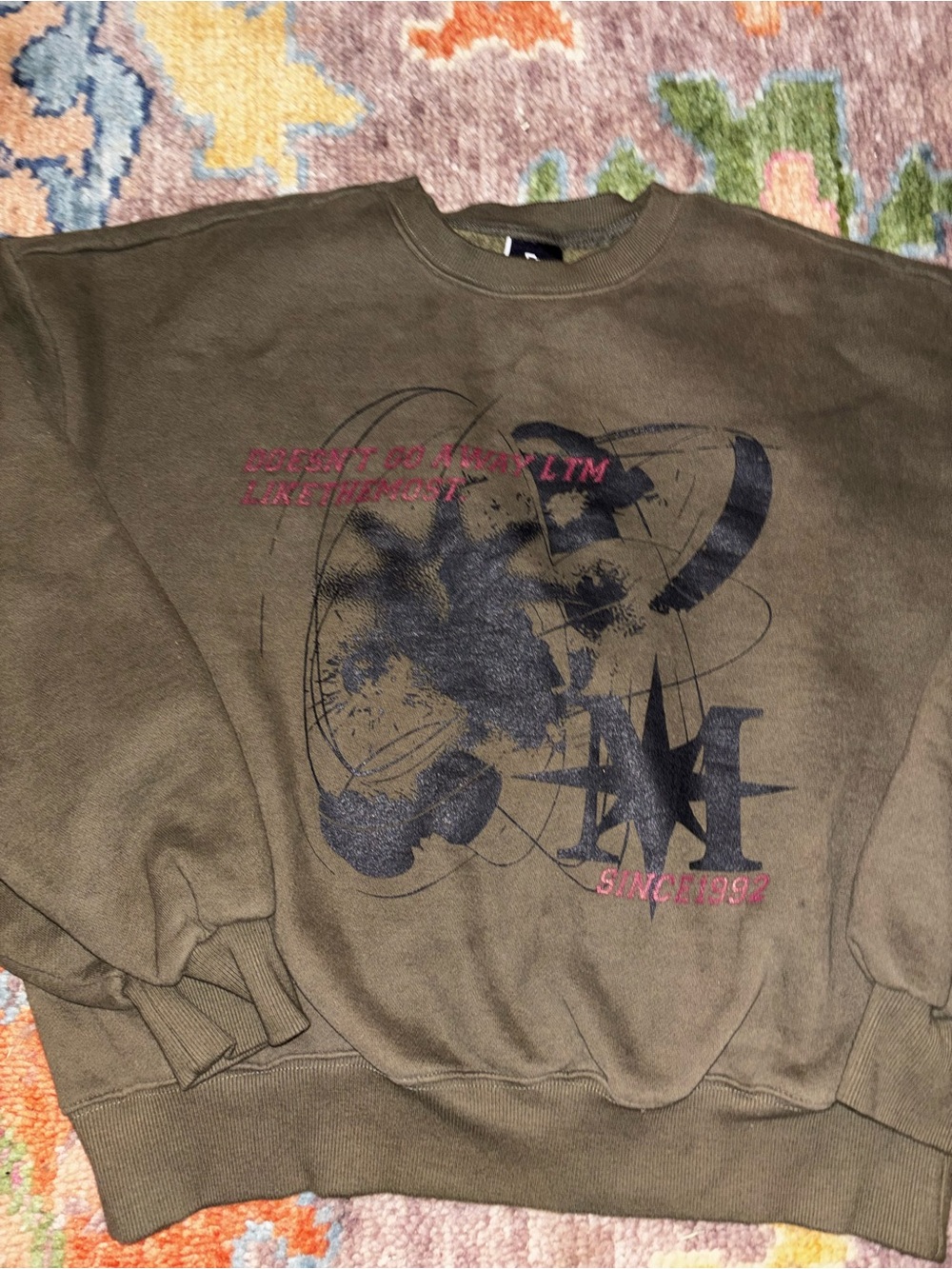 Like The Most - Uniem Peachskin Oversized Sweatshirt